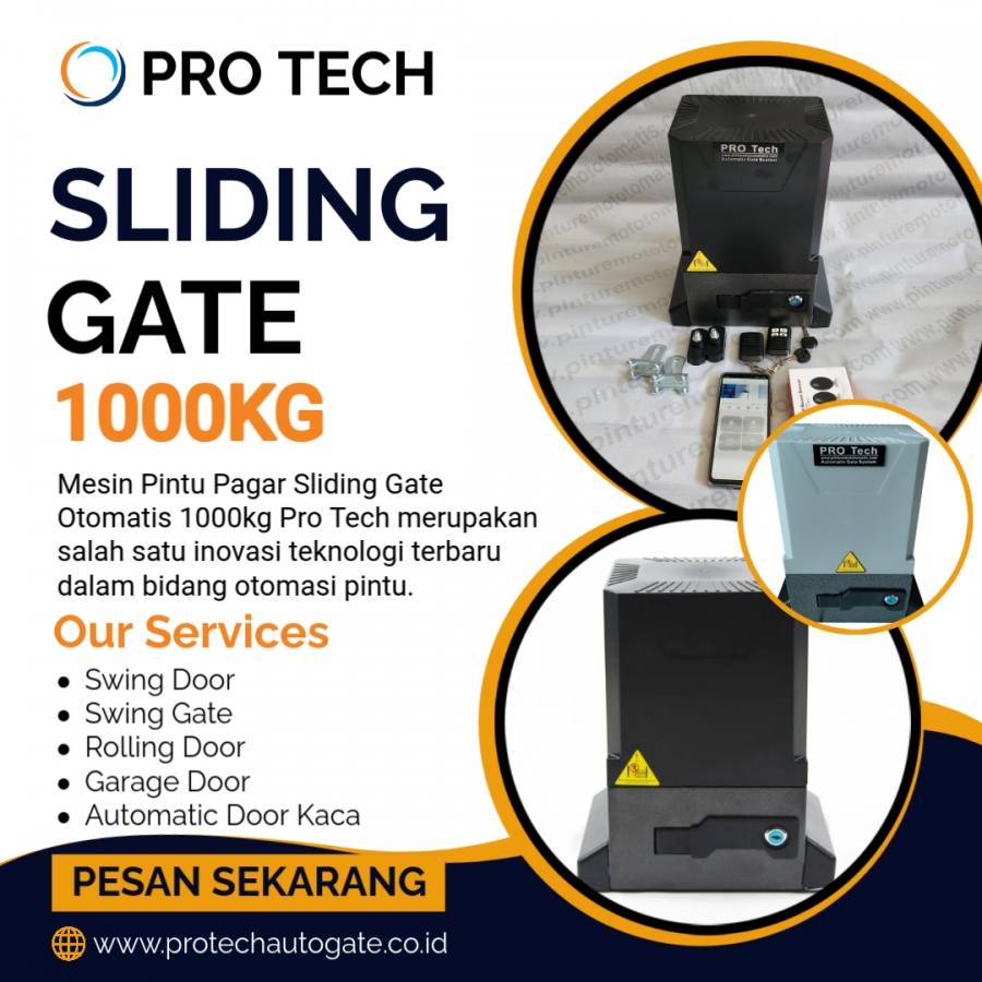 MESIN PINTU PAGAR SLIDING GATE OTOMATIS 1000KG